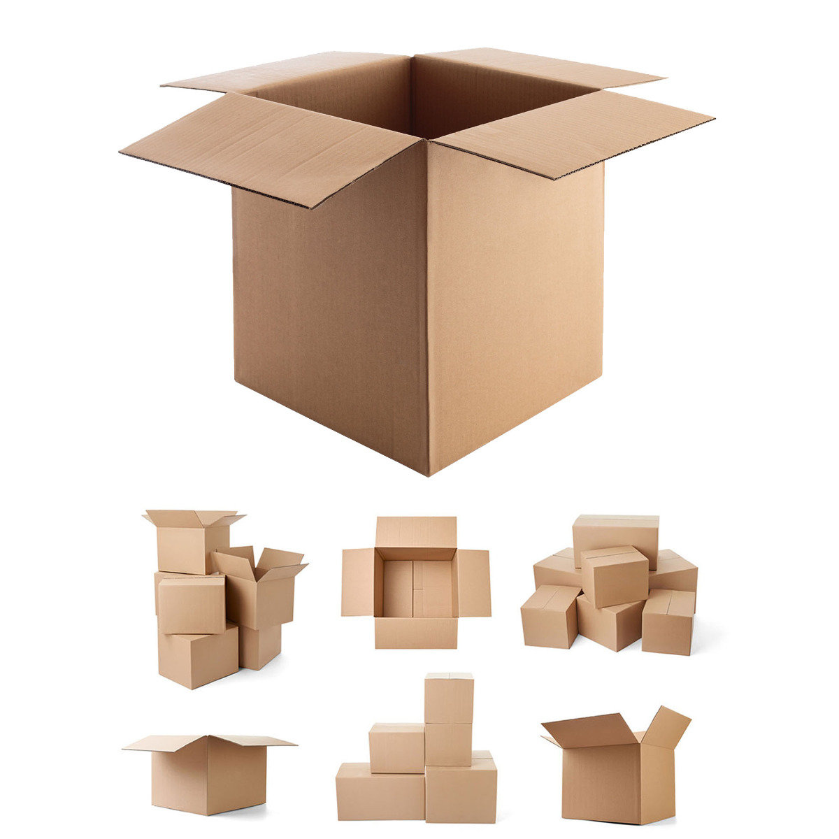 10 x Large UK Cardboard Packing Boxes 21x16x12 Single Wall Postal Packaging Cartons for Moving & Storage 