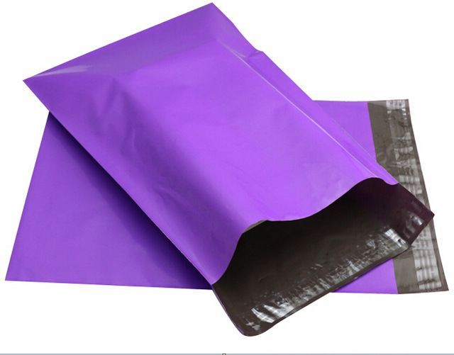 50 Purple 10"x14" Mailing Postage Postal Mail Bags 