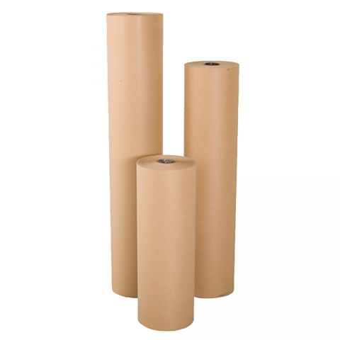 4x 750mm x 225m Brown Kraft Paper Wrapping Parcel Rolls 