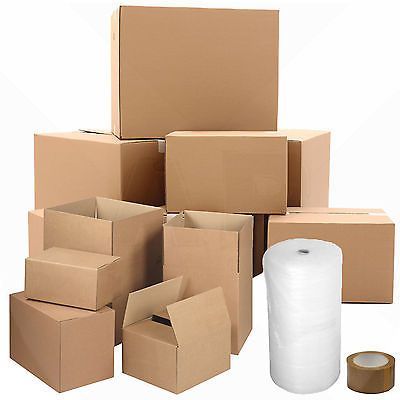 HOUSE MOVING REMOVAL BOXES BUBBLE PACK KIT | LARGE